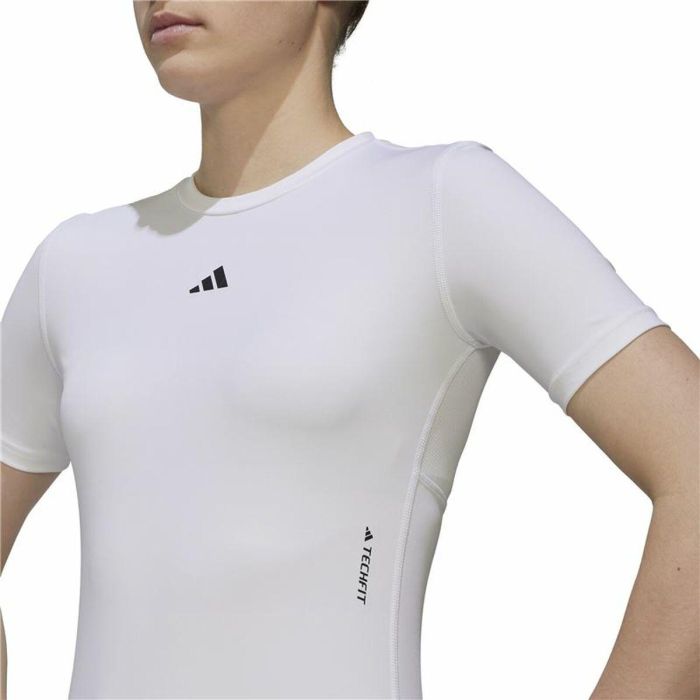 Camiseta de Manga Corta Mujer Adidas Techfit Training Blanco 2