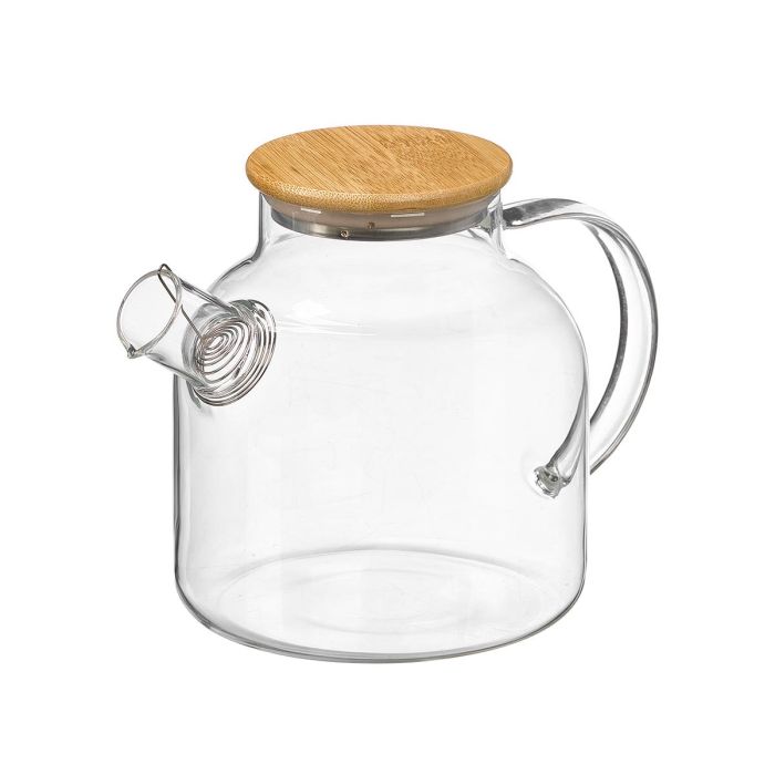 Vivalto Tetera de Vidrio Borosilicato con Tapa de Bambú 1.5 Litros - Resistente al Calor, Incluye Filtro (Set de 6) Vivalto Tetera de Vidrio Borosilicato con Tapa de Bambú 1.5 Litros - Resistente al Calor, Incluye Filtro (Set de 6)