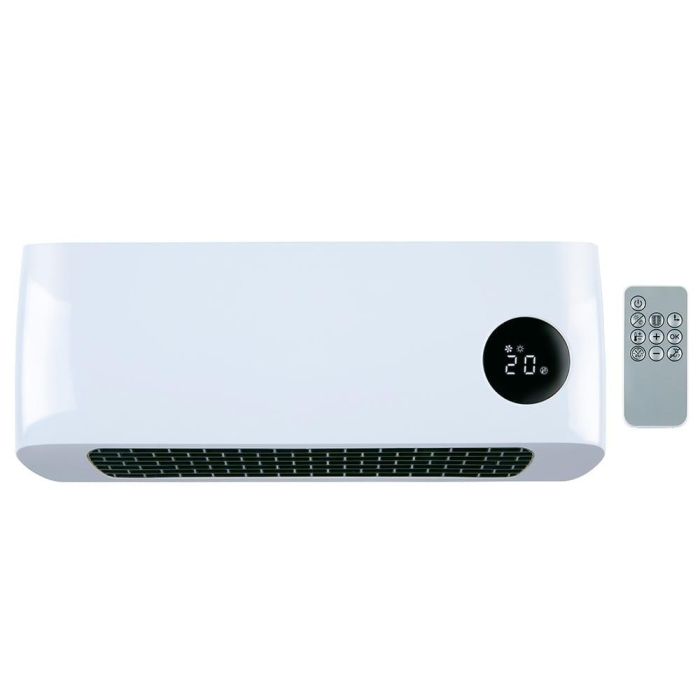 Calefactor de pared 1000/2000 W, blanco 42 x 10,5 x 17,5 cm