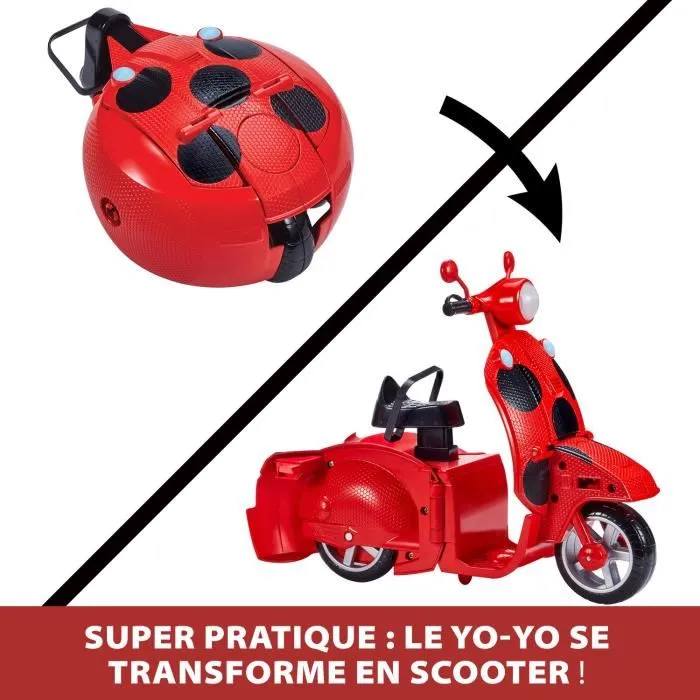 Bandai P50668 Miraculous Switch'n Go Scooter + Ladybug Lucky Charm Muñeca Articulada 26 cm 2