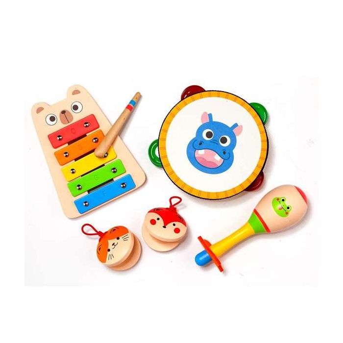 Set musical aprendizaje pandereta,xilofono,castañuelas y maracas. 1 Set musical aprendizaje pandereta,xilofono,castañuelas y maracas. 1