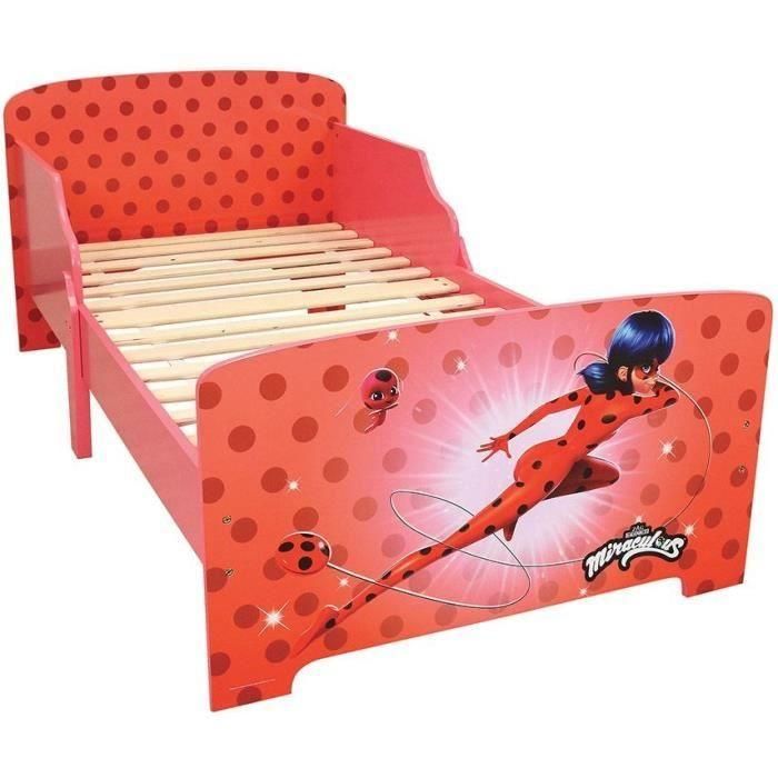 Fun House Miraculous Ladybug Cama con Lattes Box Spring 140x70 cm