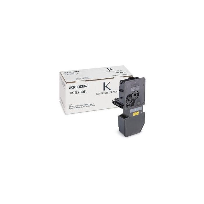 Kyocera TK-5230K Tóner Negro Original 2.600 páginas para ECOSYS M5521cdw, M5521cdwcdn