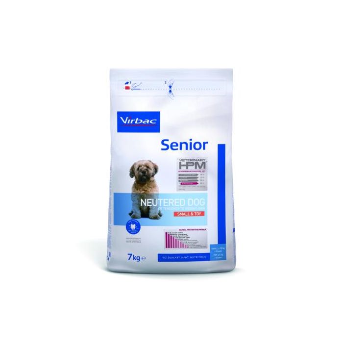 Virbac Veterinary Senior Neutered Dog Small & Toy - Dieta completa para perros esterilizados, 7 kg