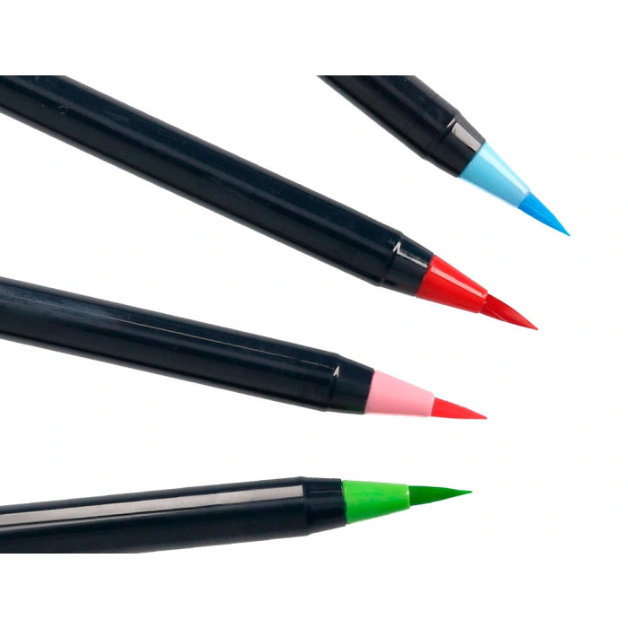 Liderpapel Rotulador Punta Pincel Extra Suave Bolsa 12 Unidades Colores Surtidos 4