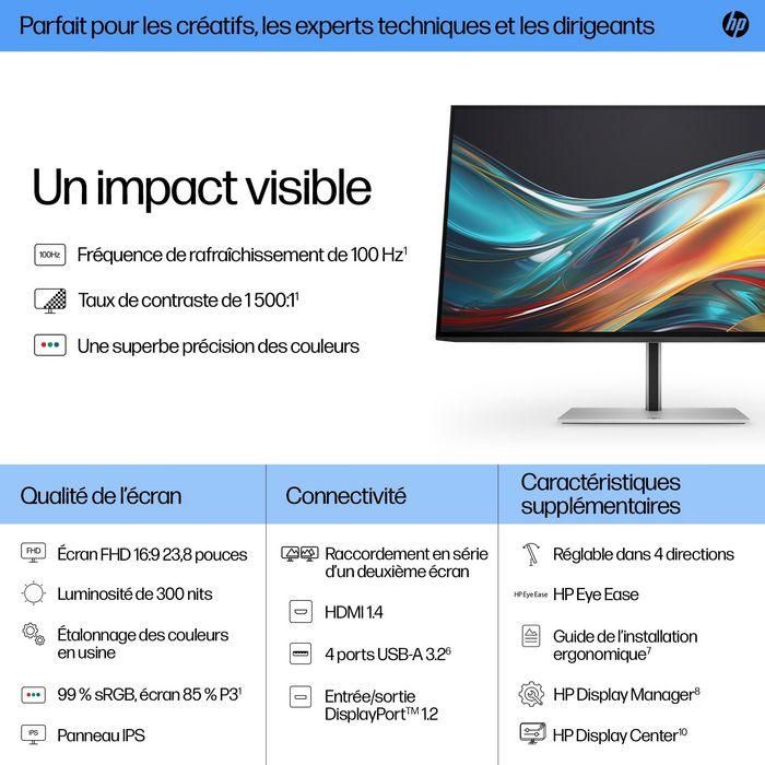 HP Series 7 Pro 23.8 inch FHD Monitor - 724pf 10 HP Series 7 Pro 23.8 inch FHD Monitor - 724pf 10
