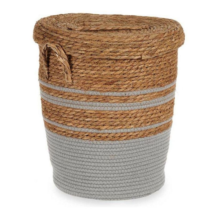 Pongotodo Alga Gris con Tapa Pequeño Giftdecor 36x43x36 cm (4 Unidades) Pongotodo Alga Gris con Tapa Pequeño Giftdecor 36x43x36 cm (4 Unidades)