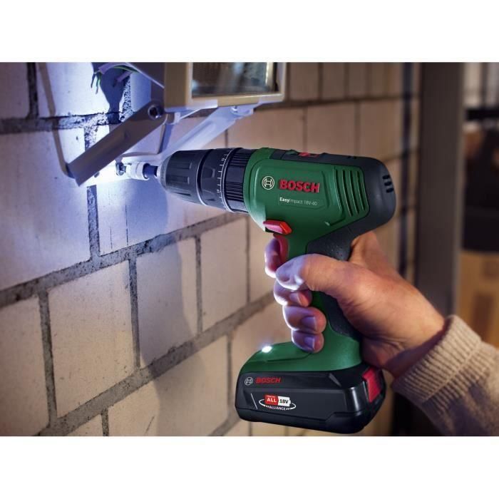 Taladro atornillador de impacto Bosch EasyImpact 18V40 + (batería 2x2.0Ah) + cargador AL18V-20 en estuche de transporte 1 Taladro atornillador de impacto Bosch EasyImpact 18V40 + (batería 2x2.0Ah) + cargador AL18V-20 en estuche de transporte 1
