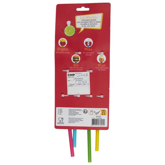 Cook Concept Pajitas Decorativo Comida Rápida Colección Ludique Plástico 3