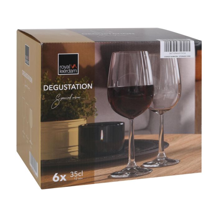 Royal Leerdam - Set de 6 Copas de Vino Degustación, 35 cl c/u - Cristalería para Vino Tinto/Blanco