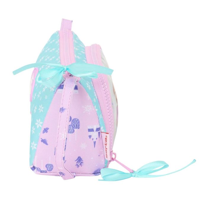 Portatodo con bolsillo desplegable lleno frozen "cool days" 20x11x8,5 cm