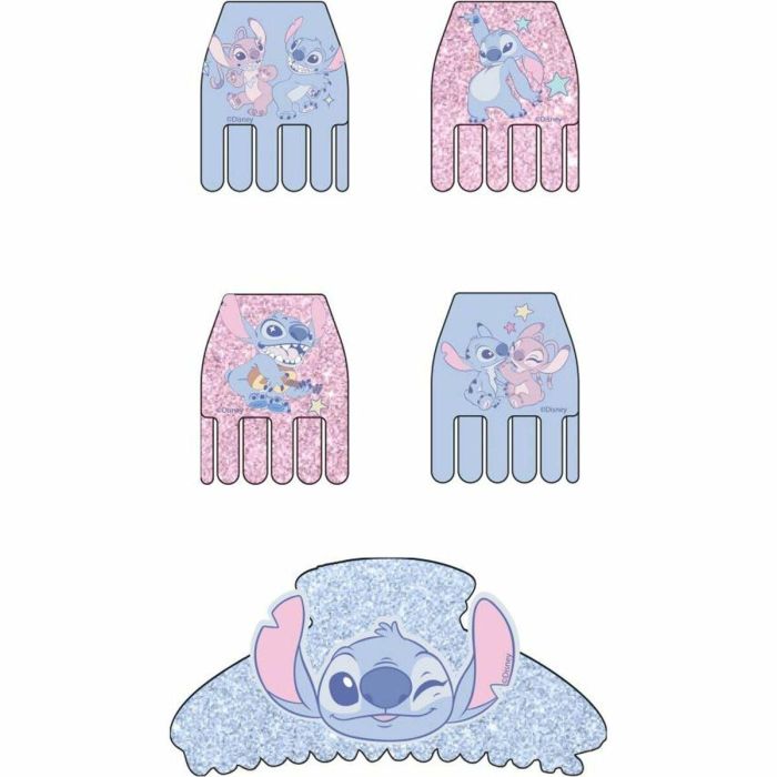 Cerdá Clips de Pelo Stitch para Niñas, Accesorios Infantiles, Set de 5 Piezas, Color Azul, Edad Mínima Recomendada 3 Años 4 Cerdá Clips de Pelo Stitch para Niñas, Accesorios Infantiles, Set de 5 Piezas, Color Azul, Edad Mínima Recomendada 3 Años 4