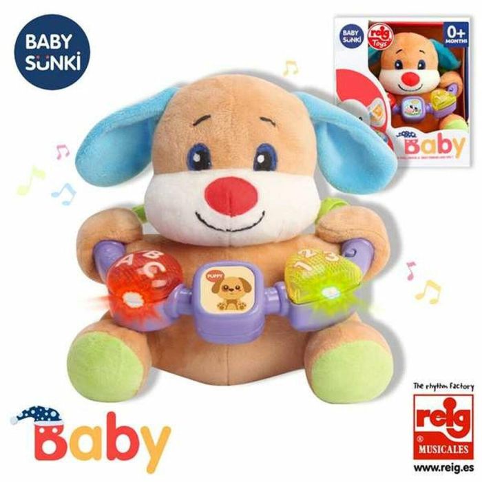 Peluche perrito musical 20 cm con luces y actividades