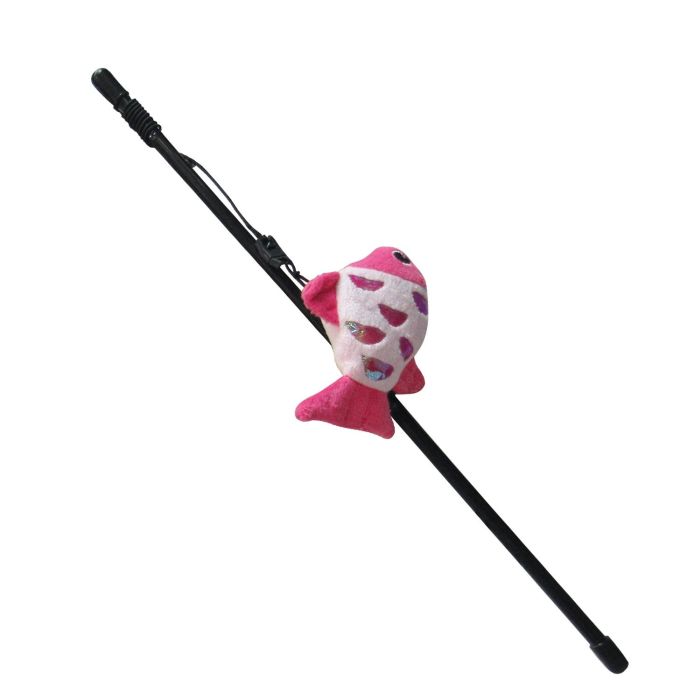 Gloria Juguete para Gato, Caña con Peluche y Cuerda Interactivo para Cazar y Estimular Instinto Natural, de Terileno y Plástico 0 Gloria Juguete para Gato, Caña con Peluche y Cuerda Interactivo para Cazar y Estimular Instinto Natural, de Terileno y Plástico 0