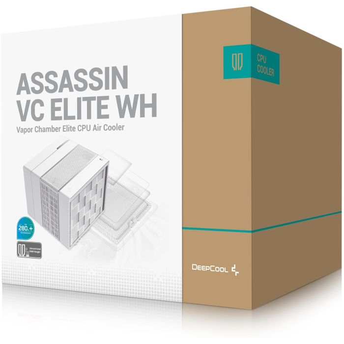 DeepCool Assassin VC Elite WH Refrigerador de aire para procesador 120/140mm Blanco - 300W TDP, doble ventilador 9