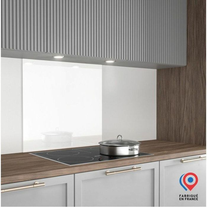 Aurys AAABL71081 Protector contra salpicaduras de Vidrio para Campana Extractora Blanco Extra Lacado 700x600 mm 6mm