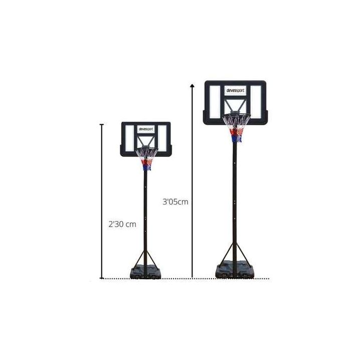 Canasta baloncesto ajustable 230 a 305 cm 8