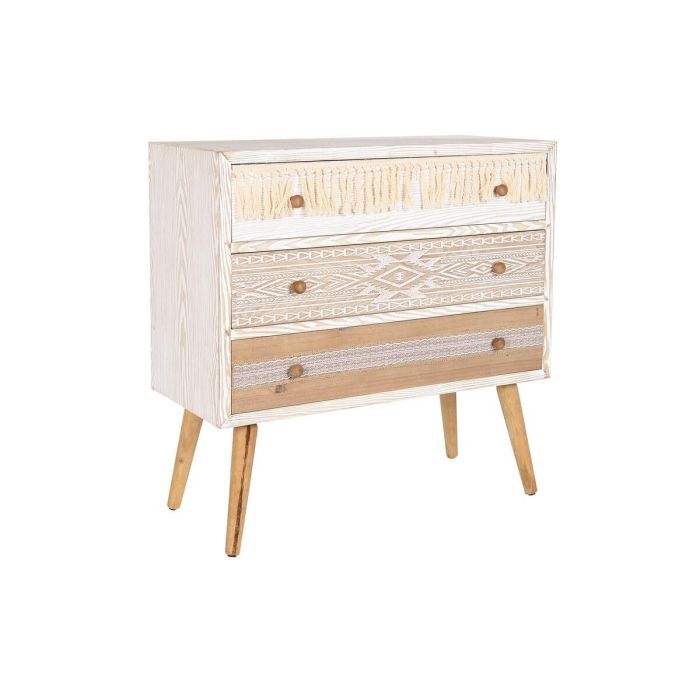 Comoda Boho DKD Home Decor Blanco Natural 35 x 80 x 80 cm Comoda Boho DKD Home Decor Blanco Natural 35 x 80 x 80 cm