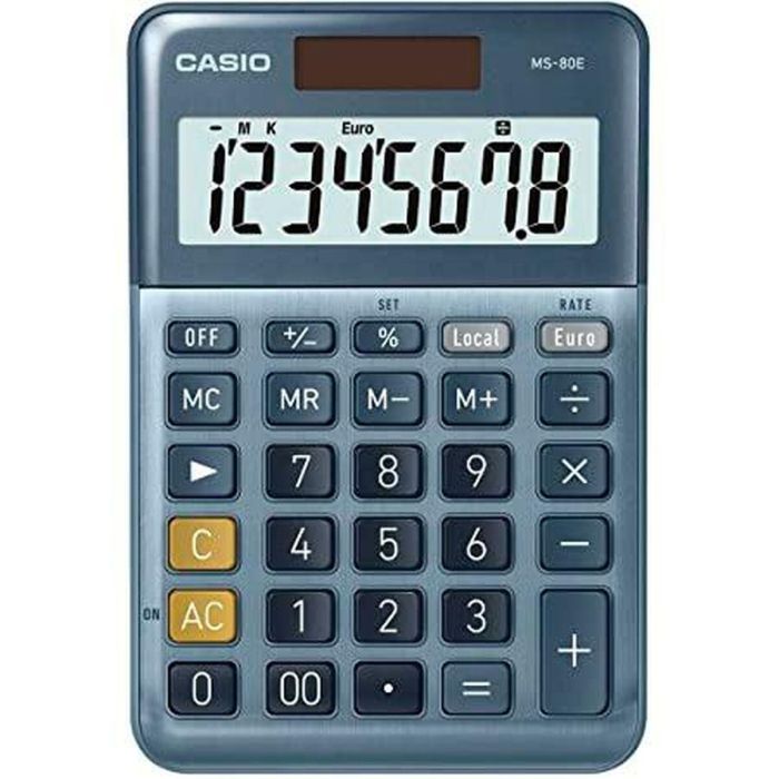 Calculadora Casio MS-80E Azul (10 Unidades) 1 Calculadora Casio MS-80E Azul (10 Unidades) 1