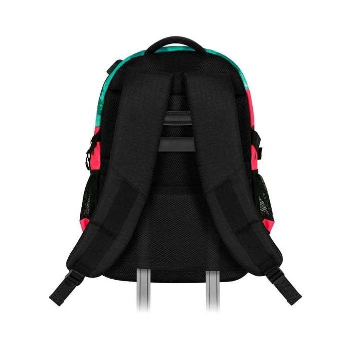 Karactermania OMP! Run. Plus FAN Melty Melo Mochila Verde 44x34x21 cm con Gran Capacidad, 3 Compartimentos, Bolsillo para Portátil y Puerto USB 7