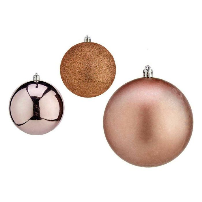 Bolas de Navidad Ø 10 cm 6 Unidades Rosa Plástico