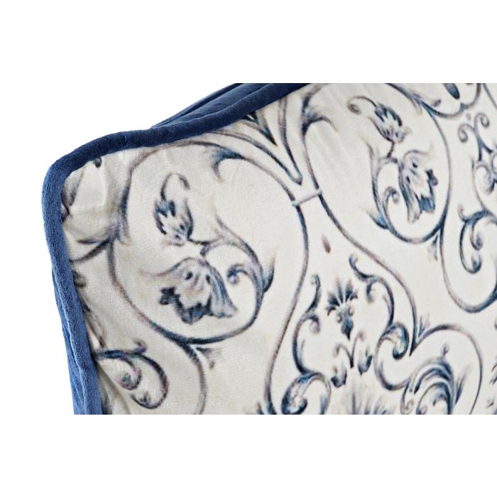 DKD Home Decor Cojin Shabby Azul Floral Poliester Velvet 50 x 10 x 30 cm 1 DKD Home Decor Cojin Shabby Azul Floral Poliester Velvet 50 x 10 x 30 cm 1