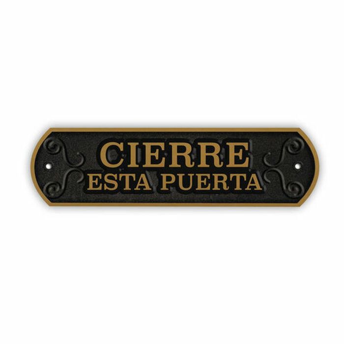 Placa Magnet & Steel Cierre esta puerta 24 x 7,2 cm 1