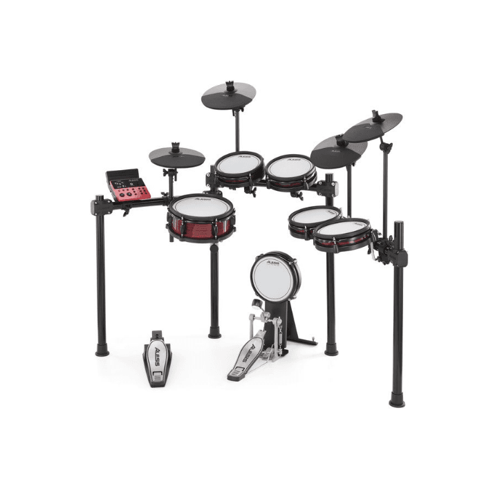 Alesis Nitro Pro Xl Kit Batería Electrónica con Pads de Malla, Módulo con 36 Kits y 500 Sonidos, Bluetooth, Incluye Cables, Baquetas y Software Gratuito 1