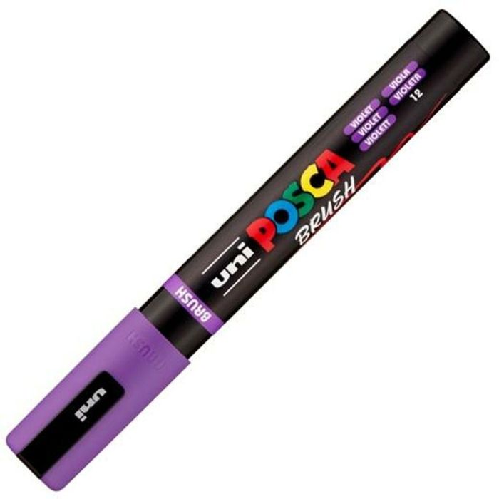 Marcador BRUSH POSCA PC-5BR Violeta (6 Unidades) 1 Marcador BRUSH POSCA PC-5BR Violeta (6 Unidades) 1