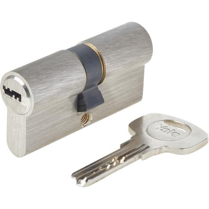 Cilindro de cierre liberable YALE - Para puerta de entrada / exterior - 6 pines - 4 llaves - 30 x 30 mm 0 Cilindro de cierre liberable YALE - Para puerta de entrada / exterior - 6 pines - 4 llaves - 30 x 30 mm 0