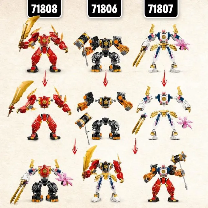 Lego 71808 Ninjago Robot Elemental de Fuego de Kai, Juguete Ninja con Minifiguras de Kai y Zane 3 Lego 71808 Ninjago Robot Elemental de Fuego de Kai, Juguete Ninja con Minifiguras de Kai y Zane 3