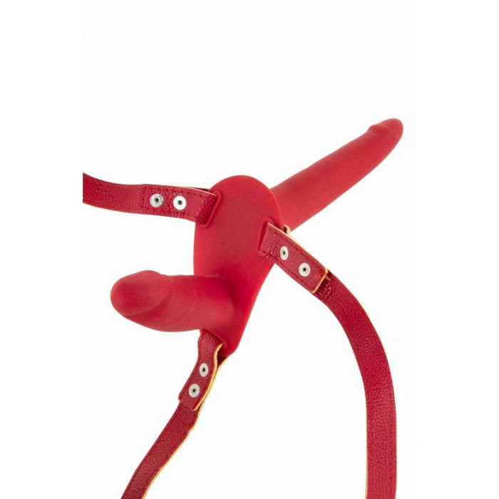 Consolador con arnés Fetish Tentation Rojo 15,5 cm 1