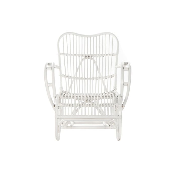 DKD Home Decor Butaca Balines Blanco Ratán Hecho a mano 85 x 85 x 75 cm 4