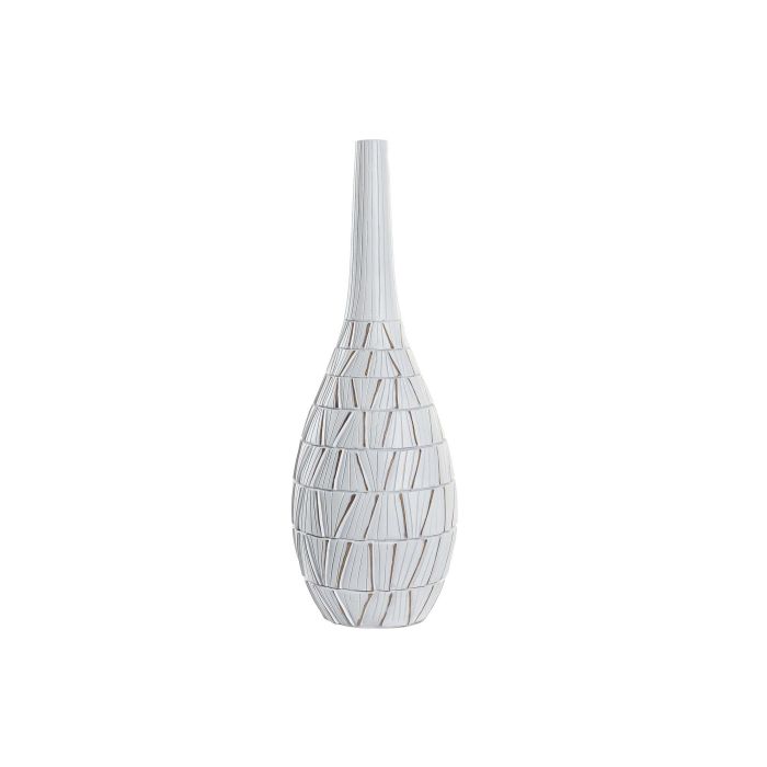 DKD Home Decor Jarrón Nokko Moderno Blanco Resina 18 x 50 x 18 cm 0 DKD Home Decor Jarrón Nokko Moderno Blanco Resina 18 x 50 x 18 cm 0
