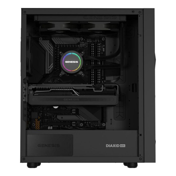 GENESIS NLG-2318 Kit de Refrigeración Líquida para Ordenador, Sistema de Refrigeración para Carcasa PC con 2 Ventiladores, Negro 2