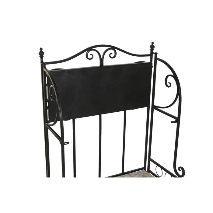 Estantería Home ESPRIT Negro Multicolor Cerámica Forja 3 Estantes 54 x 29 x 121 cm 58 x 31,5 x 117 cm 2