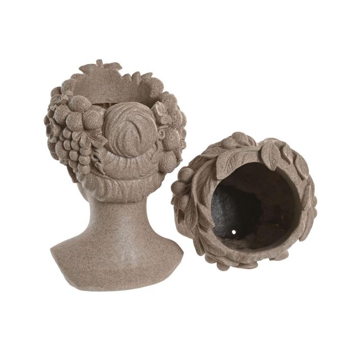 DKD Home Decor Macetero Romantico Beige Resina 20 x 29 x 18 cm (2 Unidades) 1 DKD Home Decor Macetero Romantico Beige Resina 20 x 29 x 18 cm (2 Unidades) 1