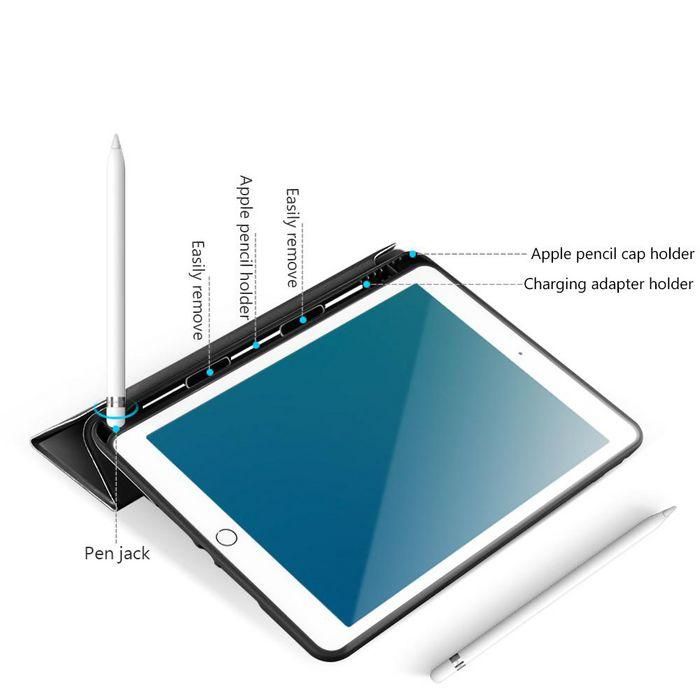 eSTUFF SEATTLE Pencil Case iPad 9.7 2018/2017 - Black PU leather 1 eSTUFF SEATTLE Pencil Case iPad 9.7 2018/2017 - Black PU leather 1