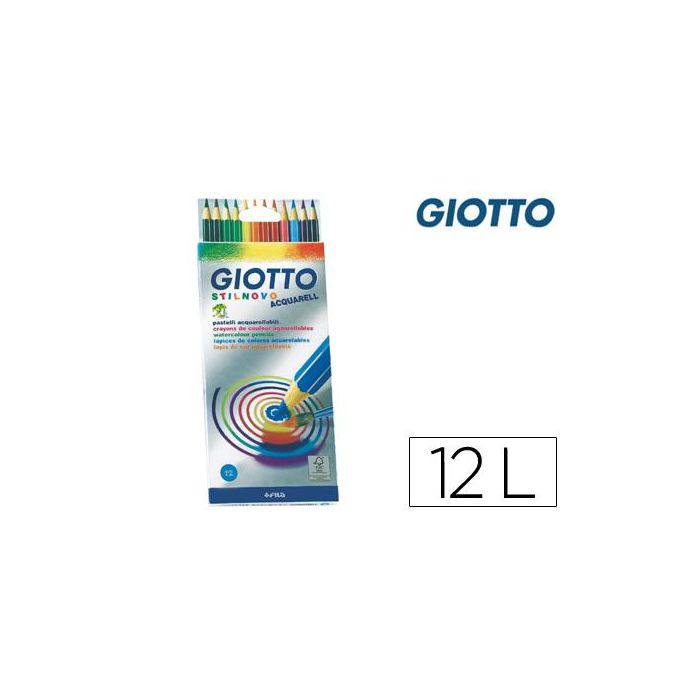 Lapices De Colores Giotto Stilnovo Acuarelables Caja De 12 Colores Surtidos