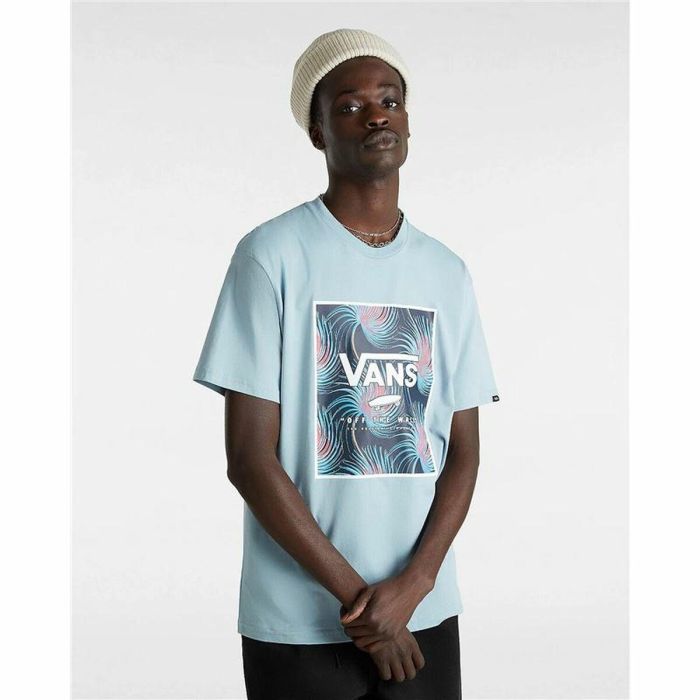 Camiseta de Manga Corta Hombre Vans VN0A5E7YCZI1 Azul cielo 4