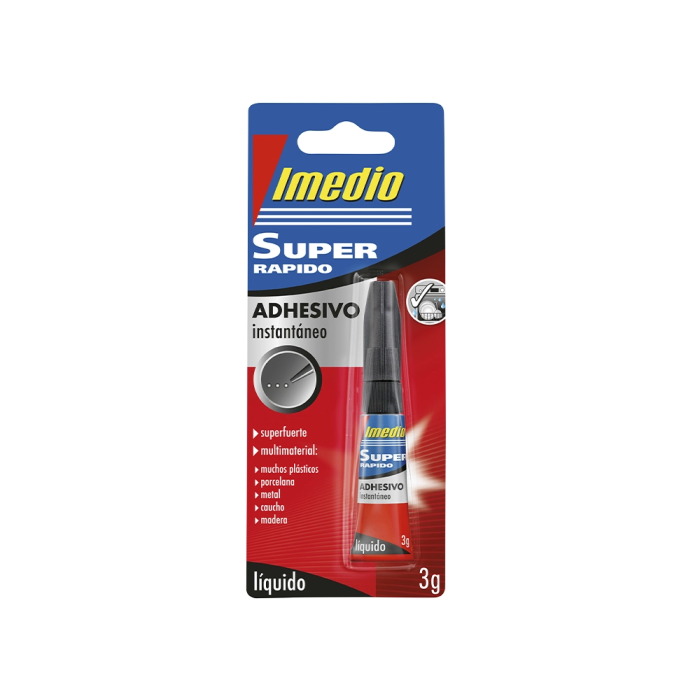 Imedio Pegamento Instantáneo Super Rápido Adhesivo Extra Fuerte Bote 3 gr 2 Imedio Pegamento Instantáneo Super Rápido Adhesivo Extra Fuerte Bote 3 gr 2