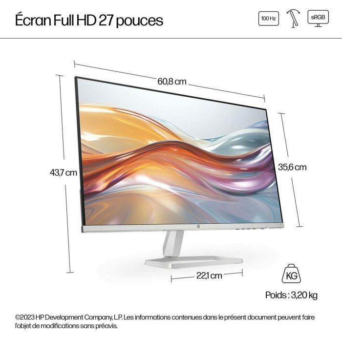 HP 527sf Monitor 27" FHD IPS 100Hz 5ms Blanco 20 HP 527sf Monitor 27" FHD IPS 100Hz 5ms Blanco 20