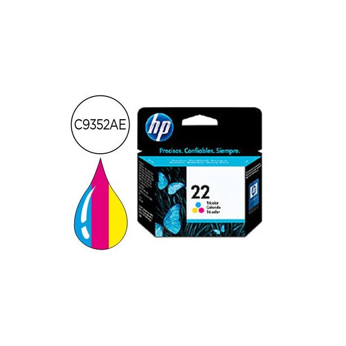 Ink-Jet Hp N.22 Tricolor -5 mL- Dj 3920-3940-D2360-F380 Psc 1410