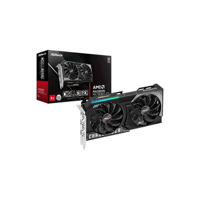 ASRock 90-GA5TZZ-00UANF Tarjeta Gráfica AMD Radeon RX 9060 XT Challenger OC 8GB GDDR6 PCIe 5.0 2xHDMI 2xDP Doble Ventilador ASRock 90-GA5TZZ-00UANF Tarjeta Gráfica AMD Radeon RX 9060 XT Challenger OC 8GB GDDR6 PCIe 5.0 2xHDMI 2xDP Doble Ventilador