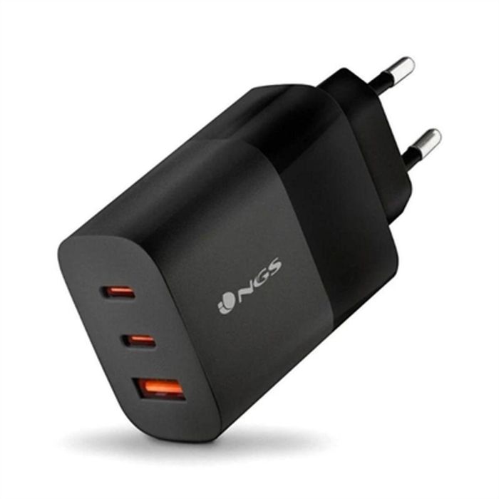 Cargador de Pared GaN NGS Bud 65W/ 2xUSB Tipo-C/ 1xUSB/ 65W 1 Cargador de Pared GaN NGS Bud 65W/ 2xUSB Tipo-C/ 1xUSB/ 65W 1