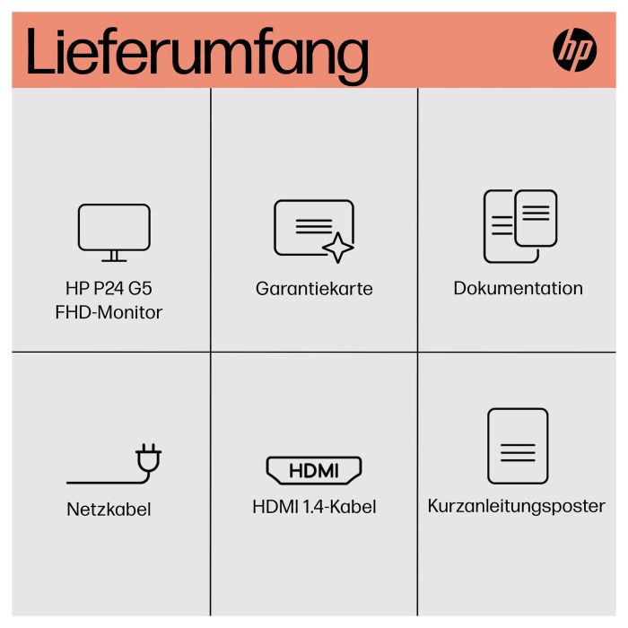 Monitor HP P24 G5 23,8" IPS LCD 75 Hz 240 Hz 3