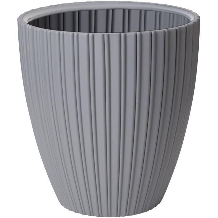 Garden Id GAR5410527161804 Maceta Fancy 40 x 42 cm para Jardín, Balcones e Interiores - Gris Claro