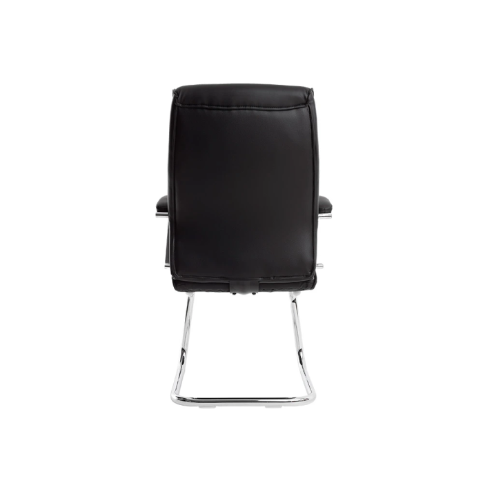 Q-connect Silla de Escritorio Modelo Ena Simil Piel Base Metálica Color Negro Altura Máxima 1050 mm 6