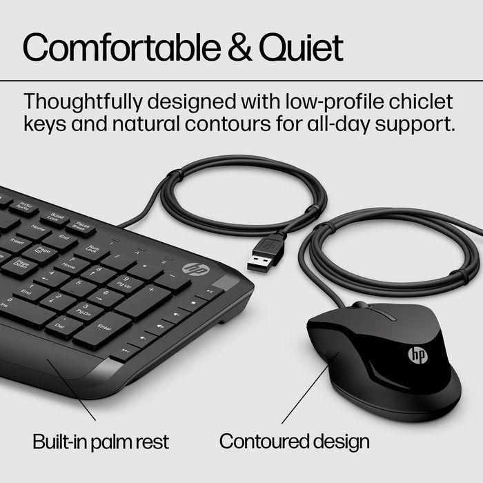 HP Teclado y Ratón Pavilion 200 con Cable USB 2.0, Reposamuñecas Integrado, Teclas Multimedia, Negro 8