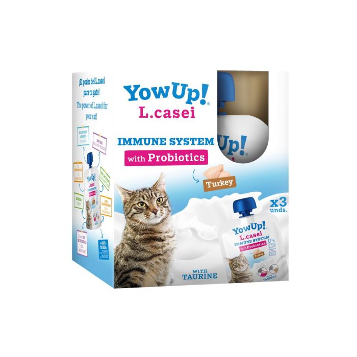 Yowup Yogur Lácteo Fermentado para Gatos con Pavo, L.Casei Probióticos. Mejora Inmune y Digestión. Sin Lactosa. Pack 3x85g 1 Yowup Yogur Lácteo Fermentado para Gatos con Pavo, L.Casei Probióticos. Mejora Inmune y Digestión. Sin Lactosa. Pack 3x85g 1